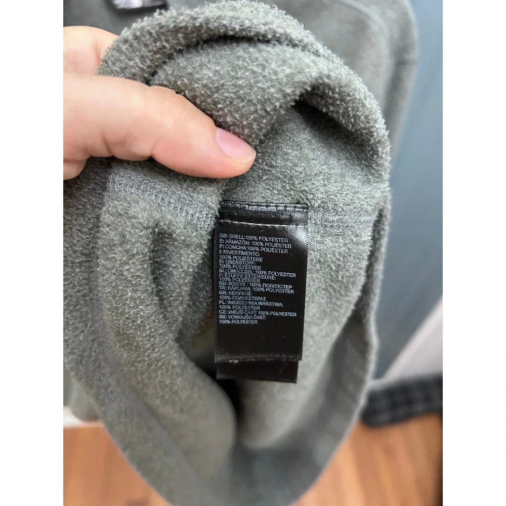 The North Face Mens Gray Quarter‎ Zip Pullover Fleece Jacket Sweater Medium